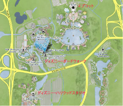 ディズニーボードウォーク・地図