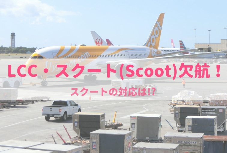 Lcc スクート Scoot のハワイ発関空着便が遅延 欠航 そのときのスクートの対応 可愛いおばちゃんになりたい